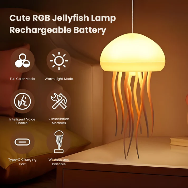 Jellyfish Night Light Mood Lamp LED